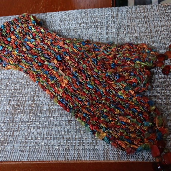 EUC,multi colored neck scarf or accessory - Picture 4 of 9